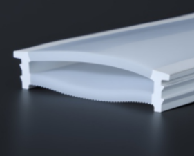 White-edge silicone cover 50 × 10 mm · Product photo