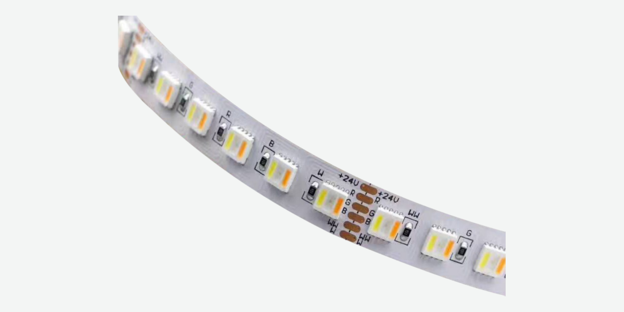 12 mm SMD 5050 RGB+CCT LED Strip · 60 LEDs/m · 18 W/m, RGB plus tunable-white five-in-one — product photograph