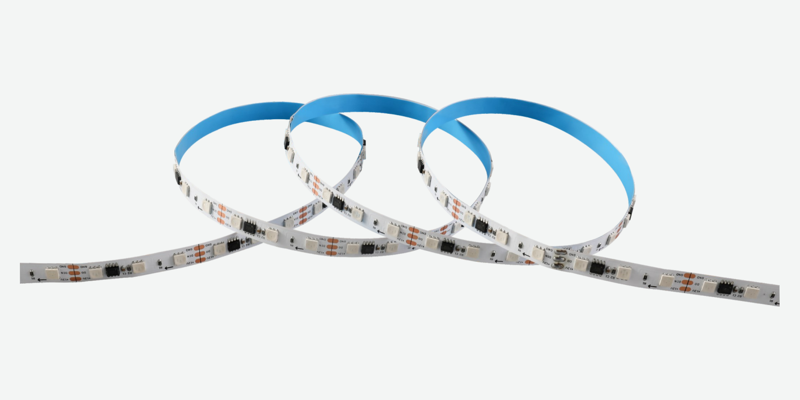 10 mm SMD 5050 Addressable RGB LED Strip · 60 LEDs/m · 14 W/m, Externally controlled RGB pixel — product photograph