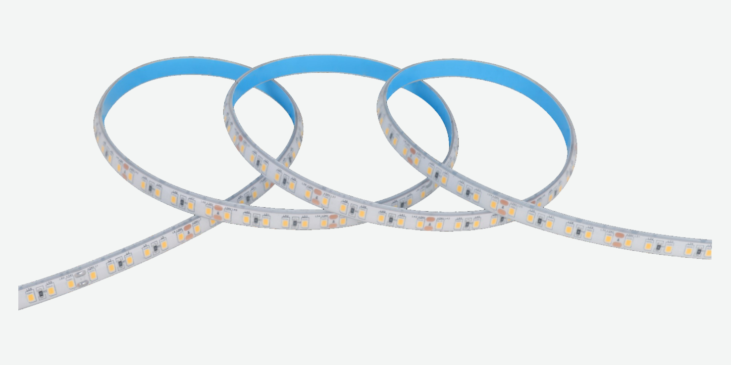 8 mm SMD 2835 Single-color LED Strip · 120 LEDs/m · 8 W/m, 35105 laminated copper PCB — product photograph