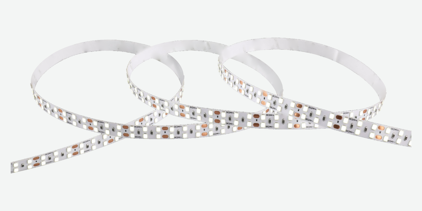 10 mm SMD 2835 Single-color LED Strip · 240 LEDs/m · 20 W/m, 240-LED 1850 copper single row — product photograph