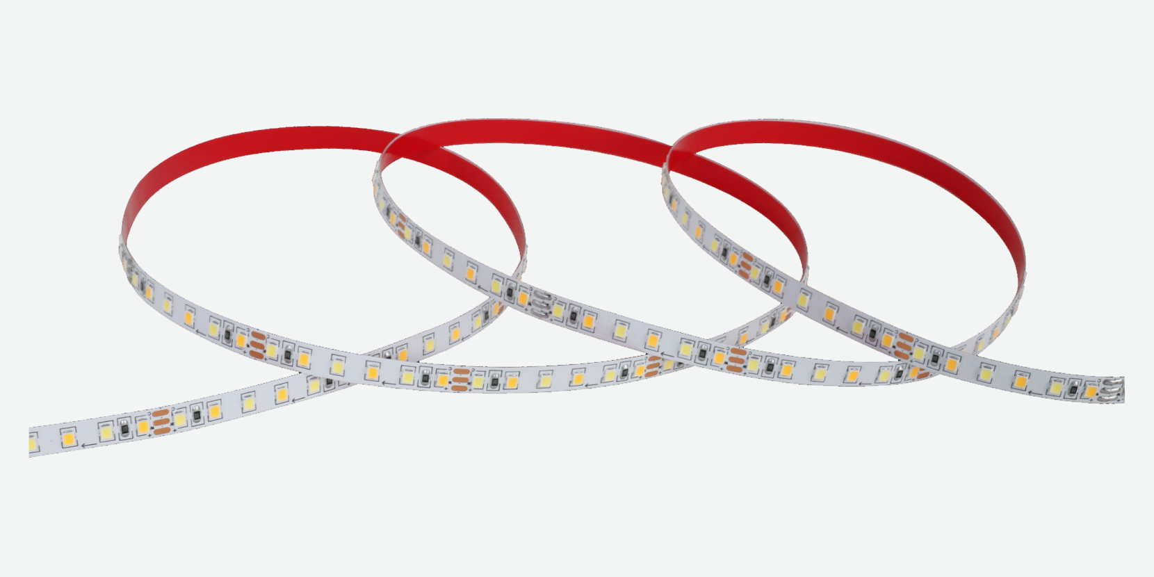 8 mm SMD 2835 Single-color LED Strip · 120 LEDs/m · 12 W/m, 12V 2525 copper PCB — product photograph