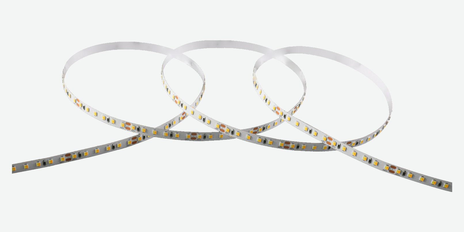8 mm SMD 2835 Single-color LED Strip · 120 LEDs/m · 9 W/m, 24V 2550 copper PCB — product photograph