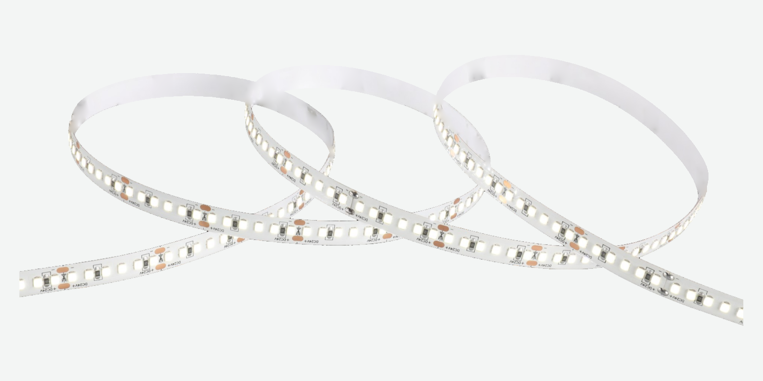 10 mm SMD 2835 Single-color LED Strip · 180 LEDs/m · 16 W/m, 180-LED 2550 copper PCB — product photograph