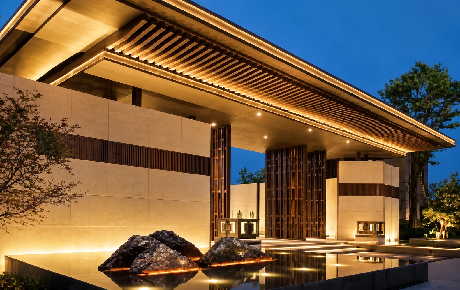 Architectural eaves and facade linear-lighting inspiration
